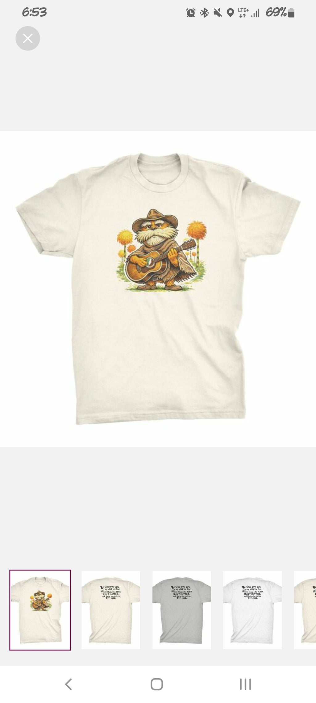 Bob Weir Lorax inspired t-shirt Grateful Dead Tribute Shakedown Lot T-Shirt