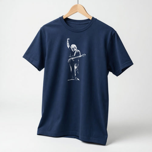 Jerry Garcia Silhouette Shakedown Street Style Graphic T-Shirt – Front Print Festival Tee