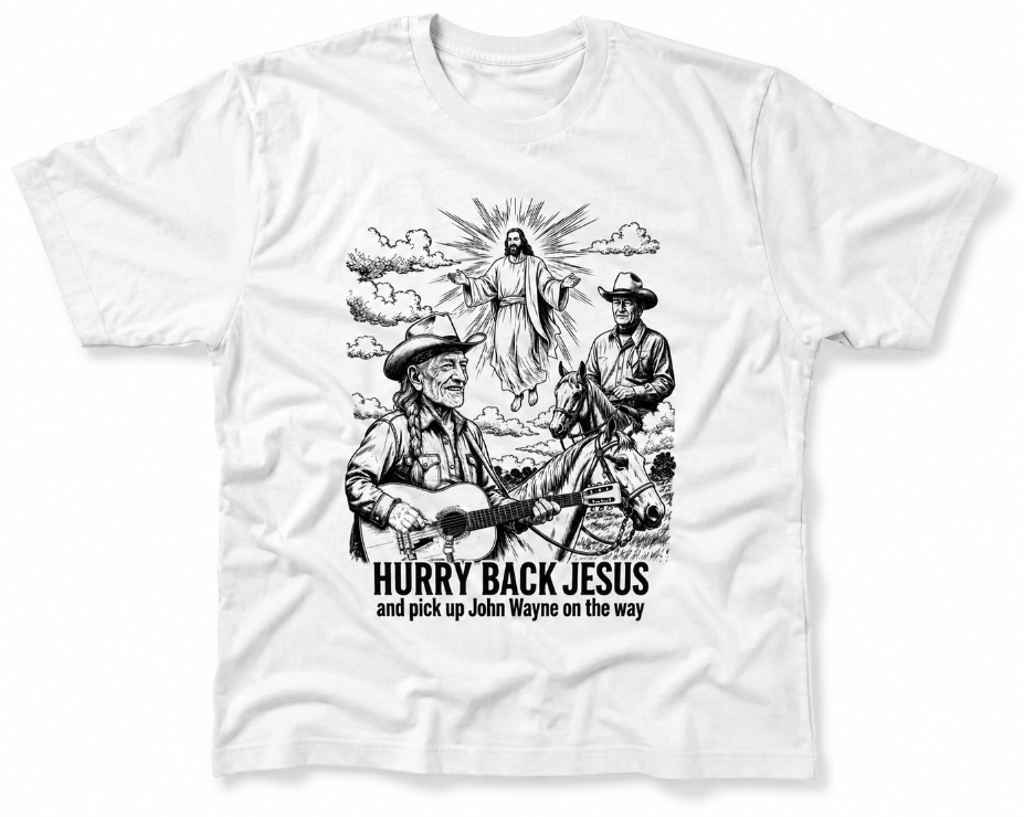 Willie Nelson and John Wayne Tee